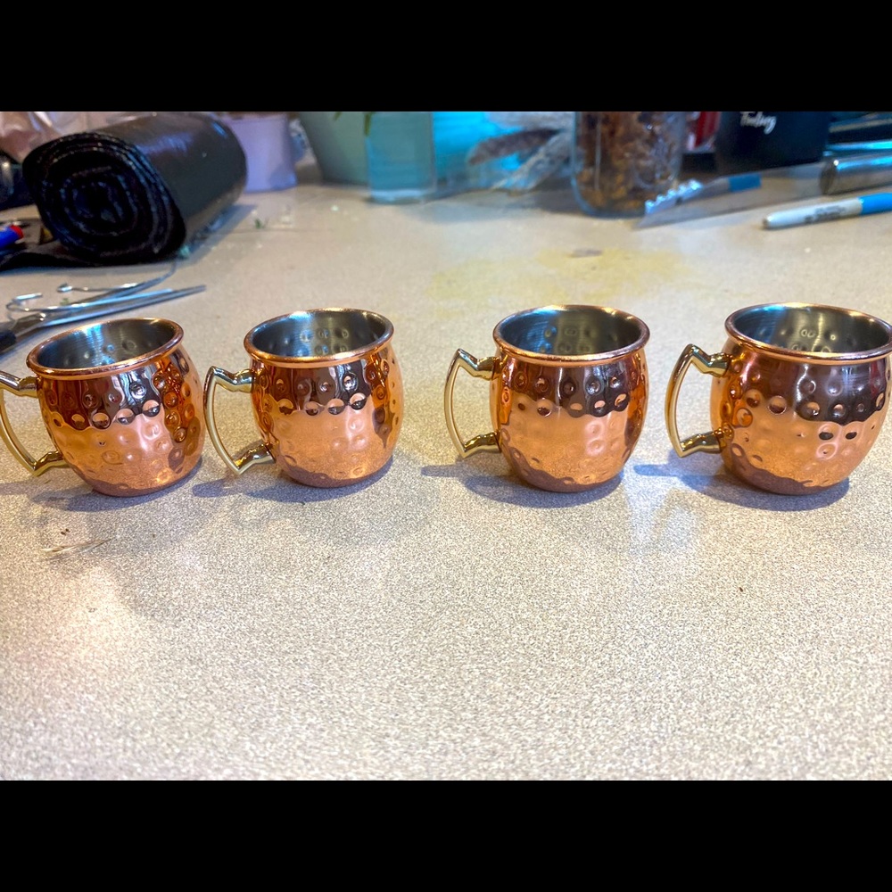 Moscow mule mug shot glasses - set of 4